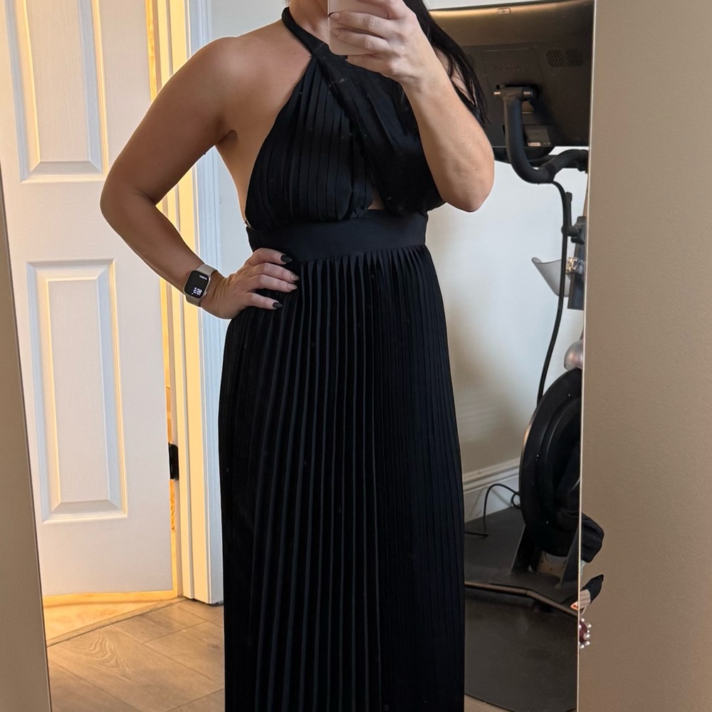 Pink Lily Black Halter Dress